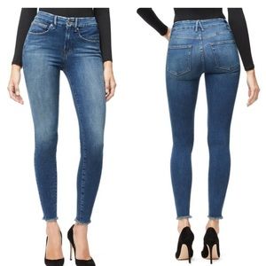 NWT, Size 18  Good American Good Legs Fray hem Jeans Blue319.